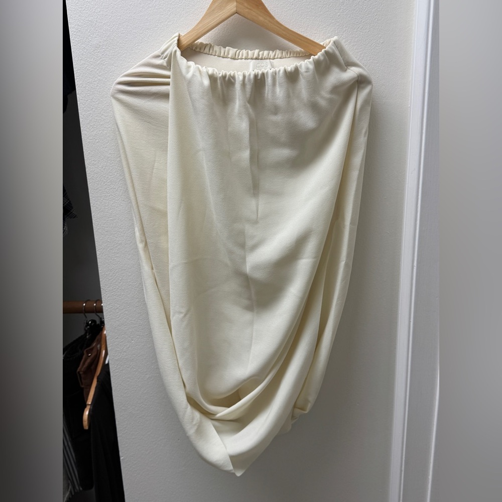 COS Cream Draped midi Skirt - sold